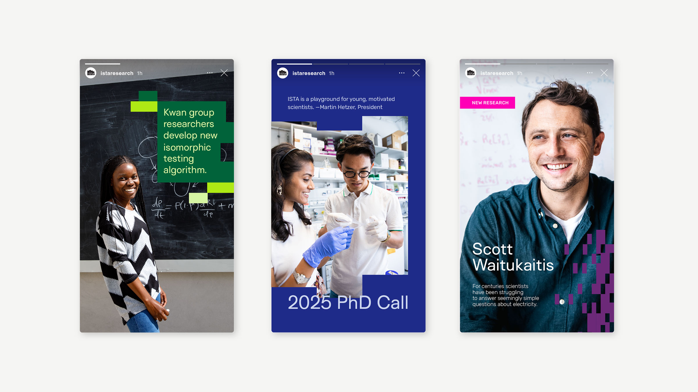 Conceptual Instagram story layouts.